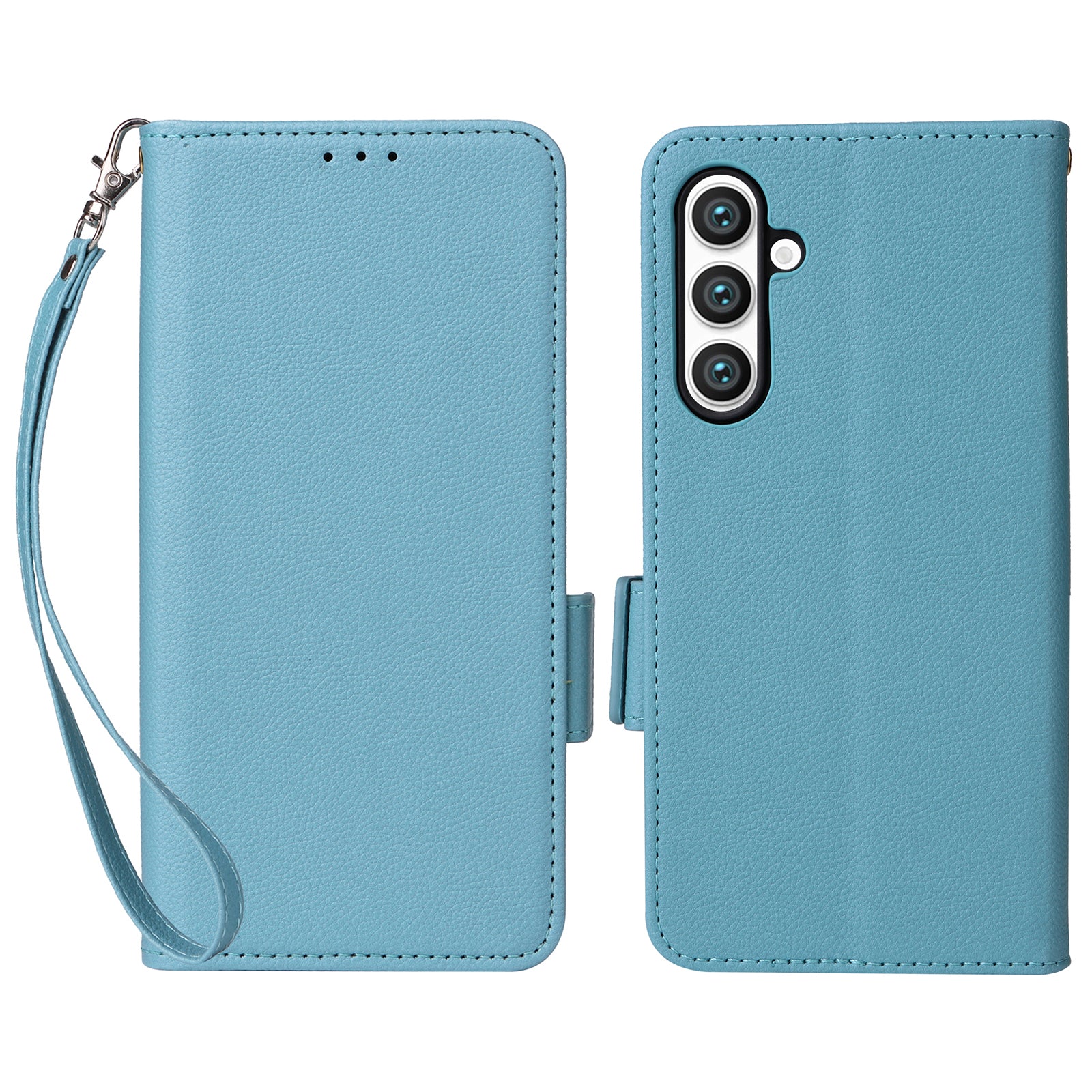 For Samsung Galaxy S23 FE Anti-scratch Litchi Texture PU Leather Case Wallet Stand Phone Cover with Strap For Samsung Galaxy S23 FE Anti-scratch Litchi Texture PU Leather Case Wallet Stand Phone Cover with Strap